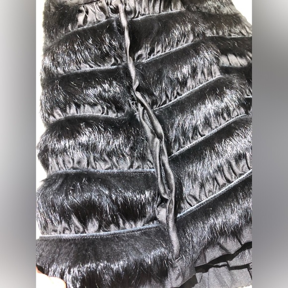 Dino Gaspari black rabbit fur silk vest medium - Picture 2 of 12